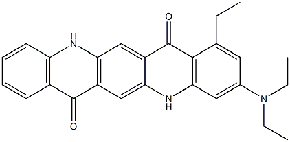 3-(Diethylamino)-1-ethyl-5,12-dihydroquino[2,3-b]acridine-7,14-dione Struktur