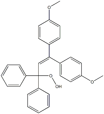 3,3-Bis(4-methoxyphenyl)-1,1-diphenyl-1-hydroperoxy-2-propene Struktur