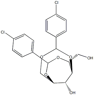 1-O,4-O:2-O,5-O-Bis(4-chlorobenzylidene)-D-glucitol Struktur