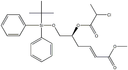 (2E,5S)-6-(tert-Butyldiphenylsilyloxy)-5-(2-chloropropanoyloxy)-2-hexenoic acid methyl ester Struktur