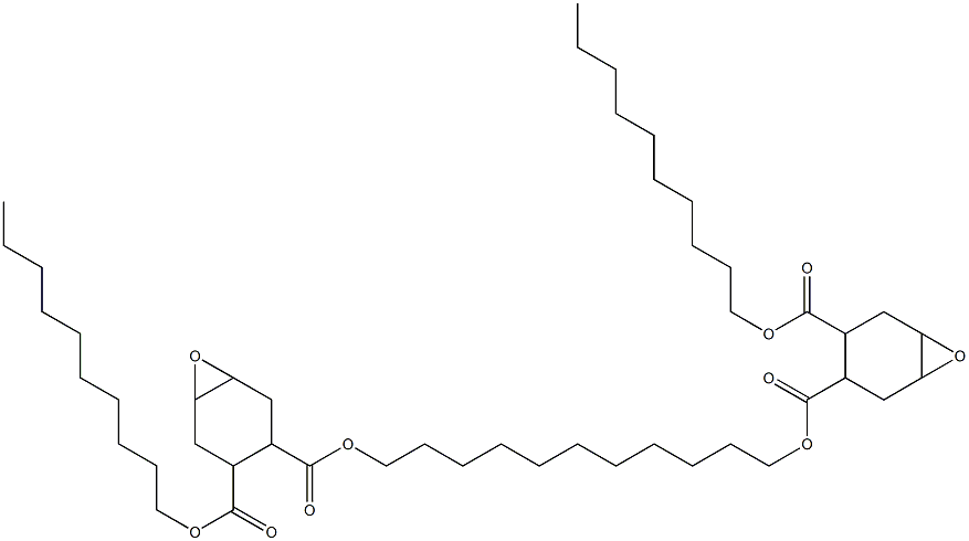 Bis[2-(decyloxycarbonyl)-4,5-epoxy-1-cyclohexanecarboxylic acid]1,11-undecanediyl ester Struktur