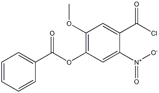 4-Benzoyloxy-5-methoxy-2-nitrobenzoic acid chloride Struktur