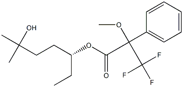 (4R)-4-[[2-Methoxy-3,3,3-trifluoro-2-phenylpropanoyl]oxy]-1,1-dimethyl-1-hexanol Struktur