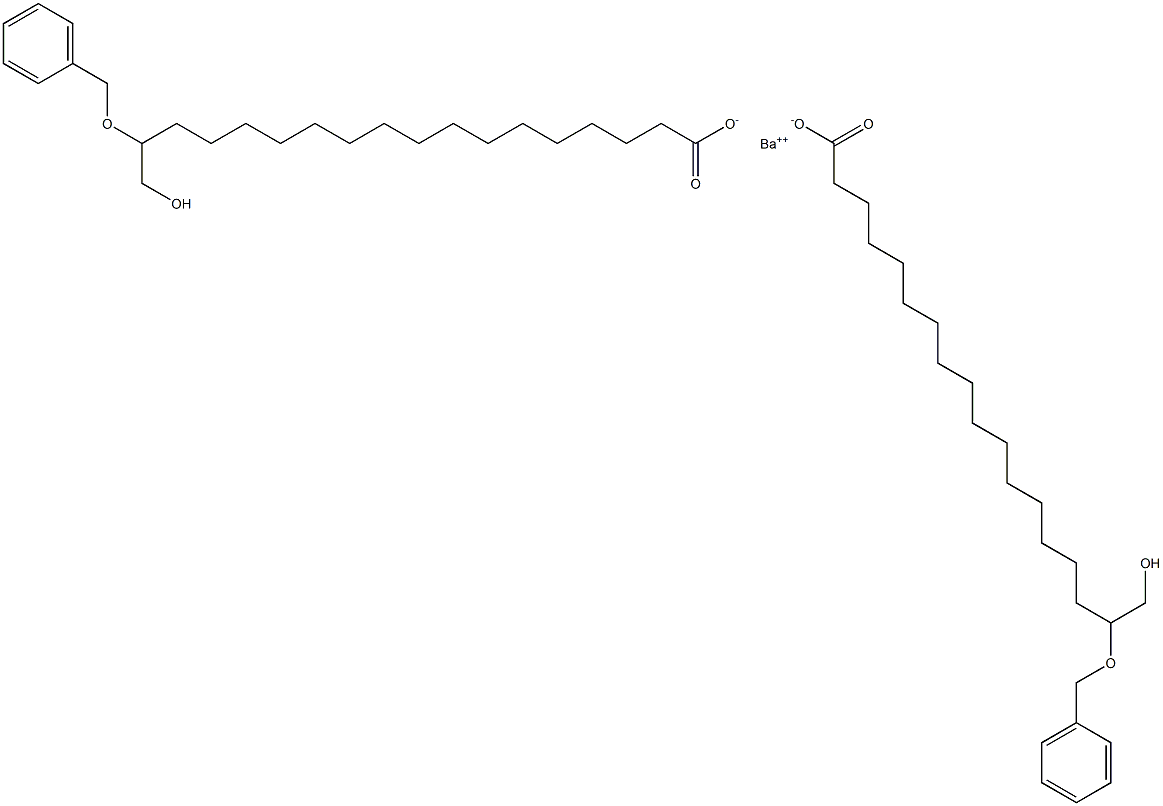 Bis(17-benzyloxy-18-hydroxystearic acid)barium salt Struktur