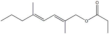 Propionic acid 2,5-dimethyl-2,4-octadienyl ester Struktur