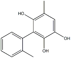 3-(2-Methylphenyl)-5-methylbenzene-1,2,4-triol Struktur