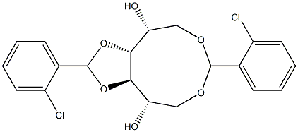 1-O,6-O:3-O,4-O-Bis(2-chlorobenzylidene)-D-glucitol Struktur