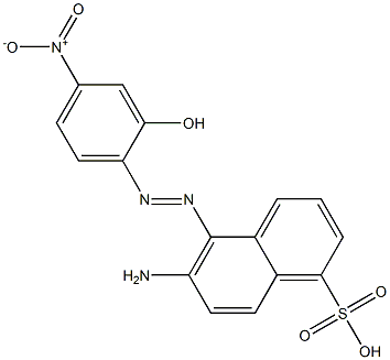 6-Amino-5-[(2-hydroxy-4-nitrophenyl)azo]-1-naphthalenesulfonic acid Struktur