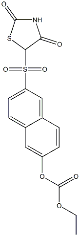 5-(6-Ethoxycarbonyloxy-2-naphthalenylsulfonyl)thiazolidine-2,4-dione Struktur