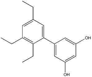 5-(2,3,5-Triethylphenyl)benzene-1,3-diol Struktur