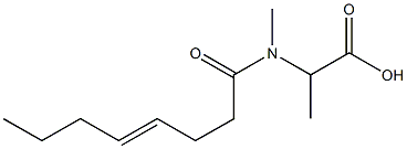 2-[N-Methyl-N-(4-octenoyl)amino]propionic acid Struktur