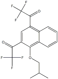 2,4-Bis(trifluoroacetyl)-1-isobutyloxynaphthalene Struktur