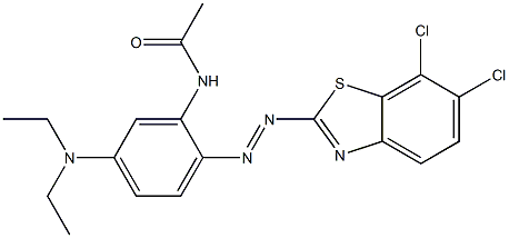 2'-(6,7-Dichlorobenzothiazol-2-ylazo)-5'-(diethylamino)acetanilide Struktur