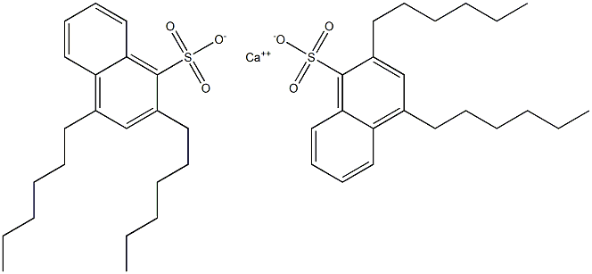 Bis(2,4-dihexyl-1-naphthalenesulfonic acid)calcium salt Struktur