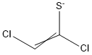 1,2-Dichloroethene-1-thiolate Struktur