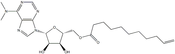 N,N-Dimethyl-5'-O-(1-oxo-10-undecenyl)adenosine Struktur