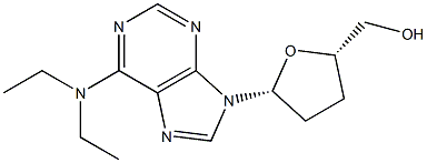 N,N-Diethyl-2',3'-dideoxyadenosine Struktur