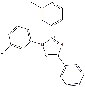 2,3-Bis(m-fluorophenyl)-5-phenyl-2H-tetrazol-3-ium Struktur