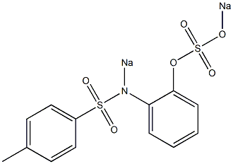 N-Sodio-N-[2-(sodiooxysulfonyloxy)phenyl]-4-methylbenzenesulfonamide Struktur