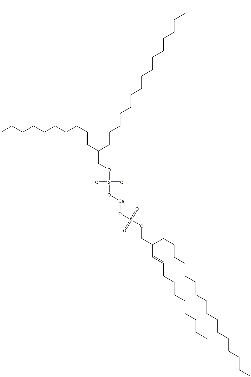 Bis[2-(1-decenyl)octadecyloxysulfonyloxy]calcium Struktur