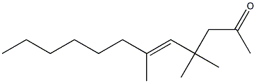 (E)-4,4,6-Trimethyl-5-dodecen-2-one Struktur