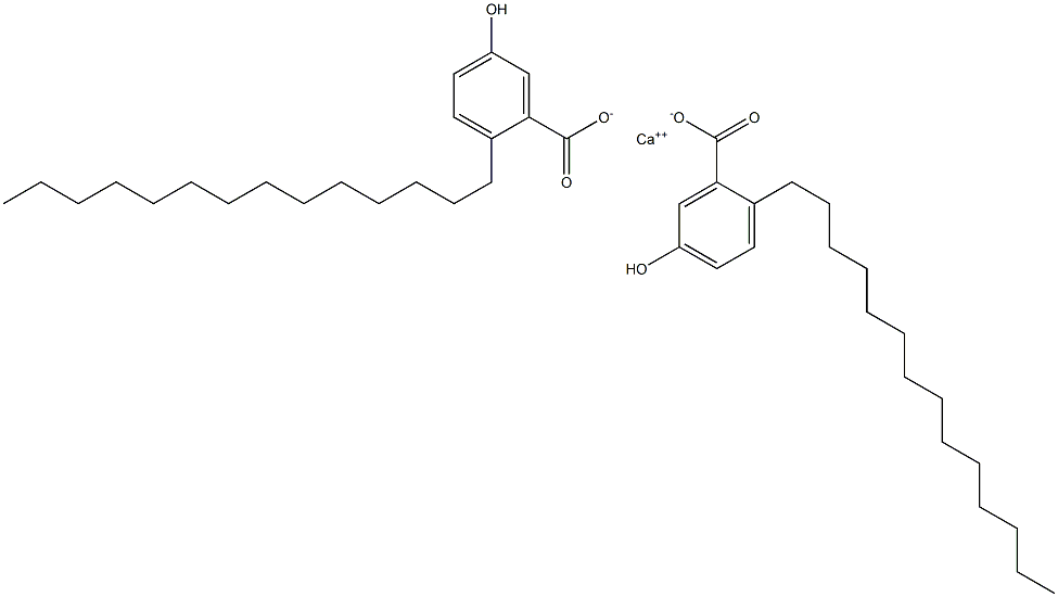 Bis(2-tetradecyl-5-hydroxybenzoic acid)calcium salt Struktur