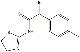 N-(2-Thiazolin-2-yl)-2-(4-methylphenyl)-2-bromoacetamide Struktur