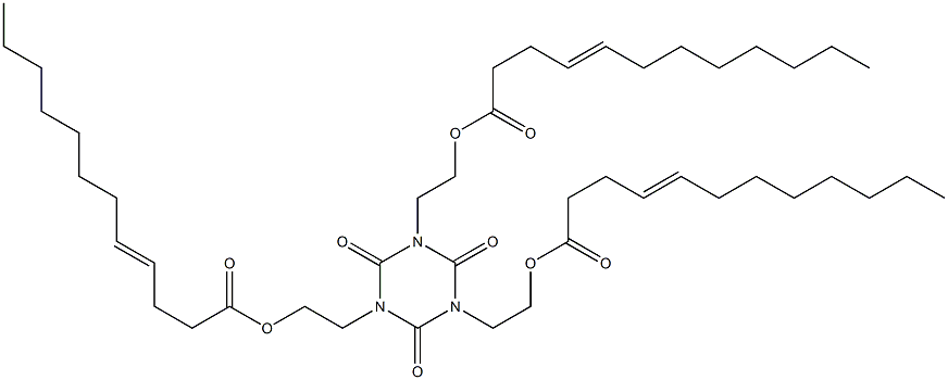 1,3,5-Tris[2-(4-dodecenoyloxy)ethyl]hexahydro-1,3,5-triazine-2,4,6-trione Struktur