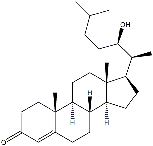 (22R)-22-Hydroxycholest-4-en-3-one Struktur