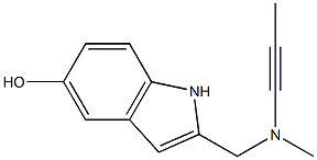 2-[Methyl(1-propynyl)aminomethyl]-1H-indol-5-ol Struktur