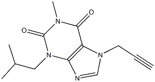 7-(2-Propynyl)-3-(2-methylpropyl)-1-methylxanthine Struktur