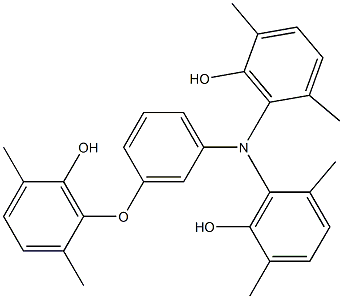 N,N-Bis(6-hydroxy-2,5-dimethylphenyl)-3-(6-hydroxy-2,5-dimethylphenoxy)benzenamine Struktur