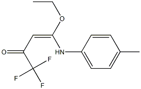 1,1,1-Trifluoro-4-(4-methylphenylamino)-4-ethoxy-3-buten-2-one Struktur