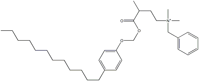 N,N-Dimethyl-N-benzyl-N-[3-[[(4-dodecylphenyloxy)methyl]oxycarbonyl]butyl]aminium Struktur