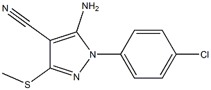 5-Amino-3-methylthio-1-(4-chlorophenyl)-1H-pyrazole-4-carbonitrile Struktur