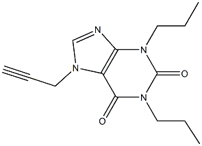 1,3-Dipropyl-7-(2-propynyl)xanthine Struktur