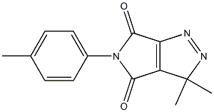 3,3-Dimethyl-5-(4-methylphenyl)-3,5-dihydropyrrolo[3,4-c]pyrazole-4,6-dione Struktur