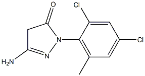 3-Amino-1-(2,4-dichloro-6-methylphenyl)-5(4H)-pyrazolone Struktur