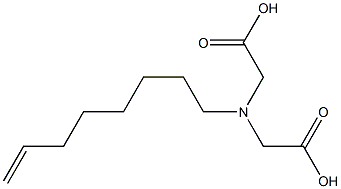 (7-Octenyl)iminodiacetic acid Struktur