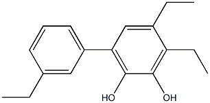 5,6-Diethyl-3-(3-ethylphenyl)benzene-1,2-diol Struktur