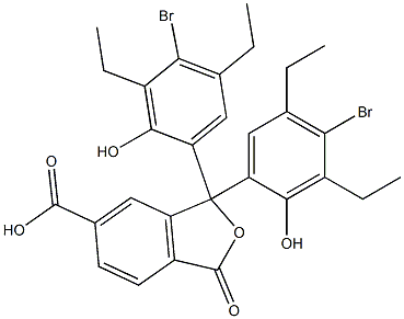 1,1-Bis(4-bromo-3,5-diethyl-2-hydroxyphenyl)-1,3-dihydro-3-oxoisobenzofuran-6-carboxylic acid Struktur