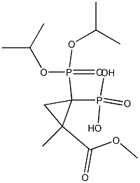 [2-(Methoxycarbonyl)-2-methylcyclopropane-1,1-diyl]bis(phosphonic acid diisopropyl) ester Struktur