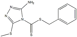 3-Amino-5-methylthio-4H-1,2,4-triazole-4-dithiocarboxylic acid benzyl ester Struktur