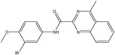 N-(4-Methoxy-3-bromophenyl)-4-methylquinazoline-2-carboxamide Struktur