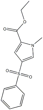 1-Methyl-4-phenylsulfonyl-1H-pyrrole-2-carboxylic acid ethyl ester Struktur