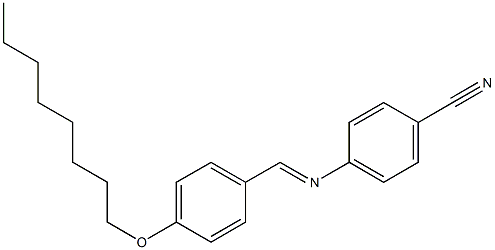 N-[p-(Octyloxy)benzylidene]-p-cyanoaniline Struktur