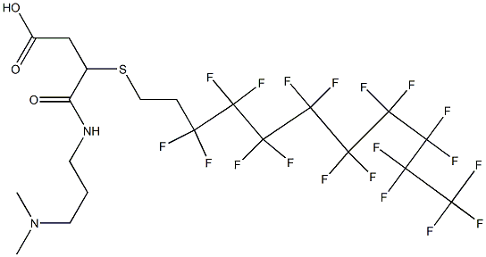 3-[[3-(Dimethylamino)propyl]carbamoyl]-3-[(3,3,4,4,5,5,6,6,7,7,8,8,9,9,10,10,11,11,11-nonadecafluoroundecyl)thio]propionic acid Struktur