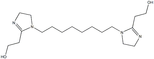 2,2'-(1,8-Octanediyl)bis(2-imidazoline-2,1-diyl)bisethanol Struktur