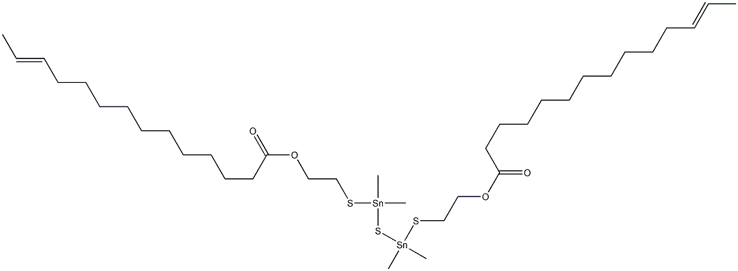 Bis[dimethyl[[2-(11-tridecenylcarbonyloxy)ethyl]thio]stannyl] sulfide Struktur