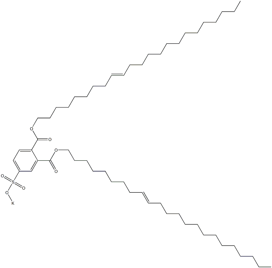 4-(Potassiosulfo)phthalic acid di(9-tricosenyl) ester Struktur